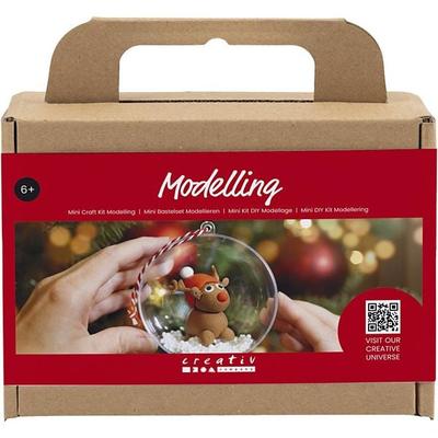 Creativ Company DIY Sets Modellieren Mini Kreativ Set Modellieren, Rentier, Weihnachten Kreativ Box