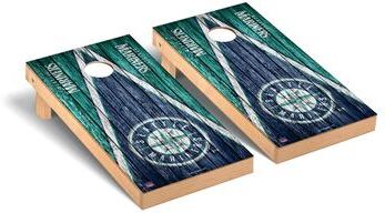 Skip's Garage Seattle Mariners MLB Triangle Cornhole Board Set