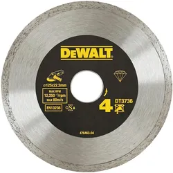 DeWalt, Sägeblatt, Dewa Diamanttrennscheibe DT3736XJ GesintertHP4 125mm