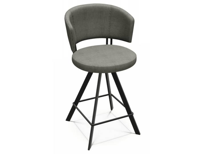 TABOURET SNACK PIVOTANT MODERNE BARALLURE EN TISSU