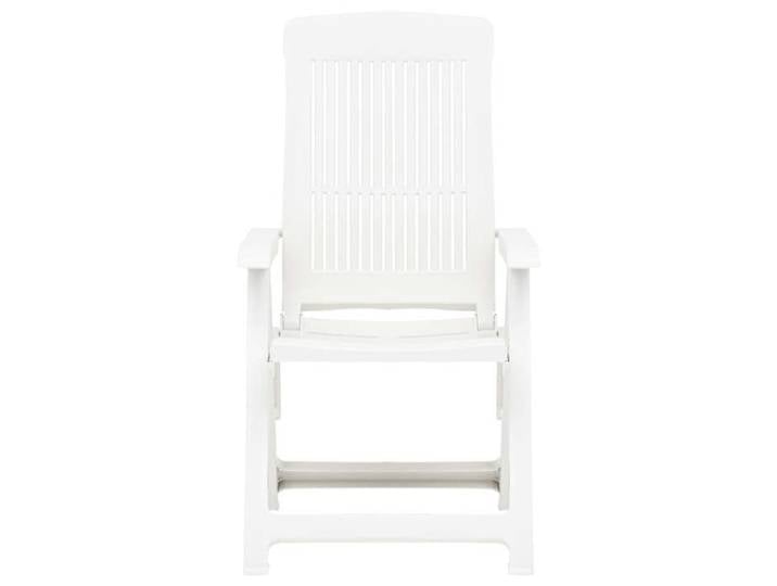 Blanc Siège de jardin - Chaises inclinables de jardin - (2 pcs) - Plastique Blanc C2519