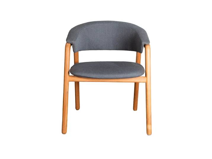 Cane-line Chaise Luna Cane-Line airtouch grey, support en teck