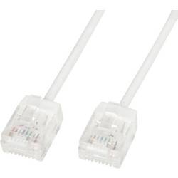 Roline 21.15.4470 RJ45 Patchkabel CAT 6a U/UTP 0.5 m Weiß Flexibel, extrem dünn, Ungeschirmt, mehrdrähtig 1 St.