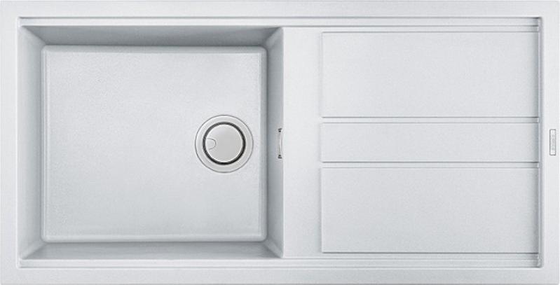 Elleci Best 480 G68, Schrankwaschbecken, Rechteckig, Granitek, Weiß, 1 Becken, Rechteckig