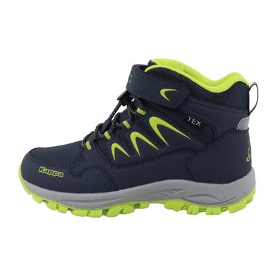 Outdoorschuh KAPPA "ERICA", Kinder, Gr. 33, Synthetik, blau (navy, lime), Schuhe Outdoorschuh, wasserdicht