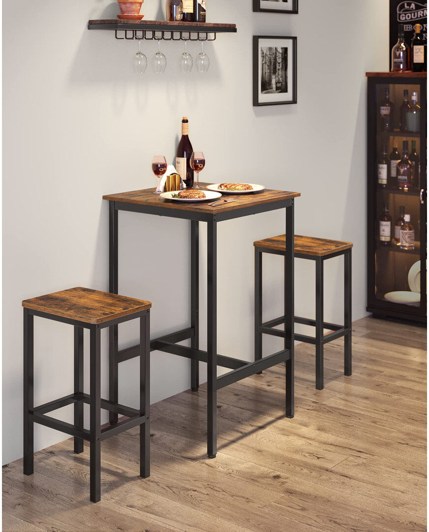 Borough Wharf Terryville 2 -Person Dining Set Rustic Brown 2