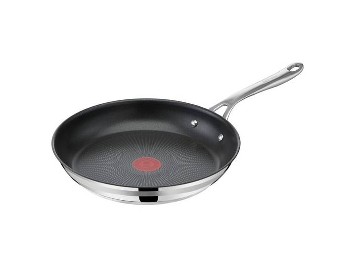 Tefal Pfanne Jamie Oliver Cook Smart, Chromfarben, Metall, rund, antihaftbeschichtet, Kochgeschirr, Pfannen, Bratpfannen