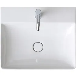 Duravit DuraSquare Möbel-Waschtisch geschliffen 2353500071 50x47cm, ohne Überlauf, mit Hahnlochbank, 1 Hahnloch, weiß