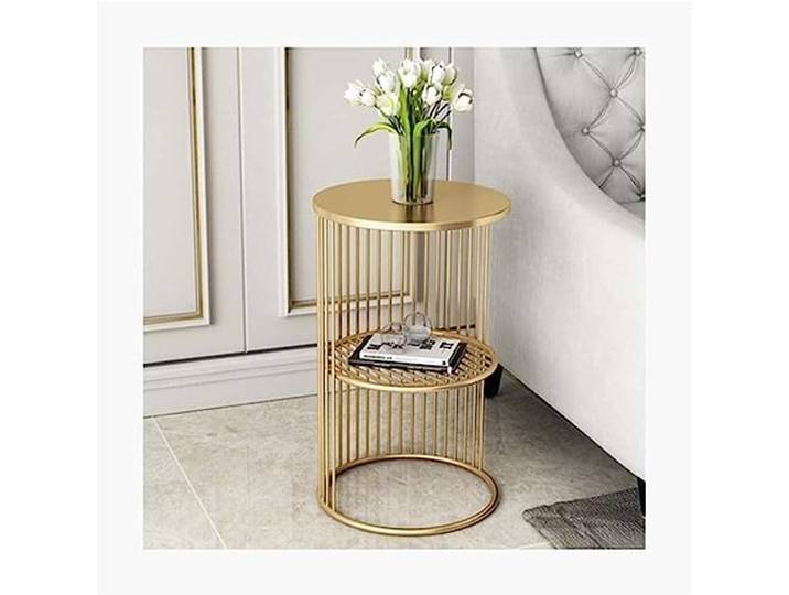 DFGHNBVC Nachttische Nachttisch Nordischer Beistelltisch Aus Metall Abnehmbarer Nachttisch Modisches Nachttischkleid Minimalistisch 30/35/40 cm Nachttisch Einfach Stilvoll, Gold 35 X 35 X 55 cm