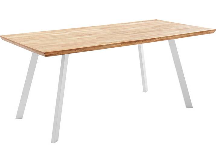 Esstisch TIANA 180 x 90 cm braun/weiß