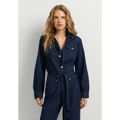 Jumpsuit PEPE JEANS "Jumpsuit CLEO JUMPSUIT BLUE", Damen, Gr. XL, Normalgrößen, blau (10oz indigo tencel blend denim), 66% Baumwolle, 34% Lyocell, Overalls Jumpsuit