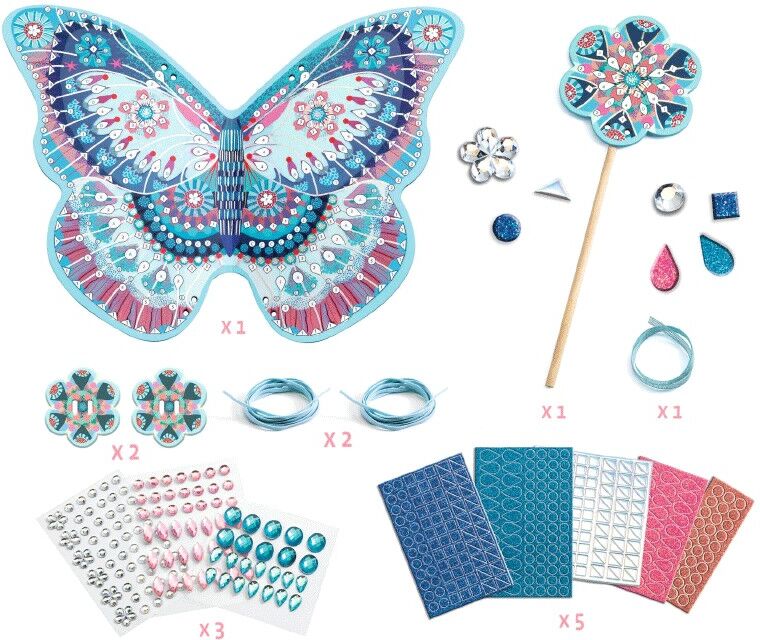 Comme une fée : Ailes et baguette de fée à décorer DIY - Djeco