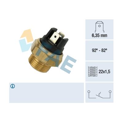 FAE Temperaturschalter, Kühlerlüfter 37320 für Peugeot ALFA ROMEO ZASTAVA Fiat Citroën JAGUAR NISSAN RENAULT TALBOT TRUCKS STANDARD AUTOMOBIL