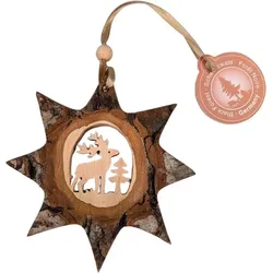 Waldfabrik Stern-Rindenanhänger Hirsch