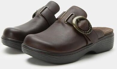 Women's Osmosis Open Back Rocker Clog Heel by Alegria in Brown (Size 42 M)