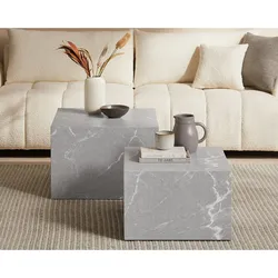 SalesFever »Harlow« Couchtisch 2er-Set Marmoroptik grau