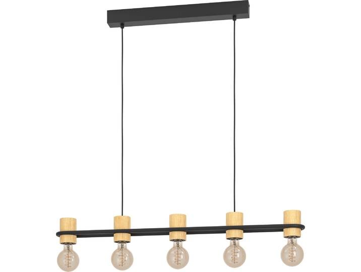EGLO Chieveley\, montage fixe\, noir\, marron\, bois\, noir\, IP20