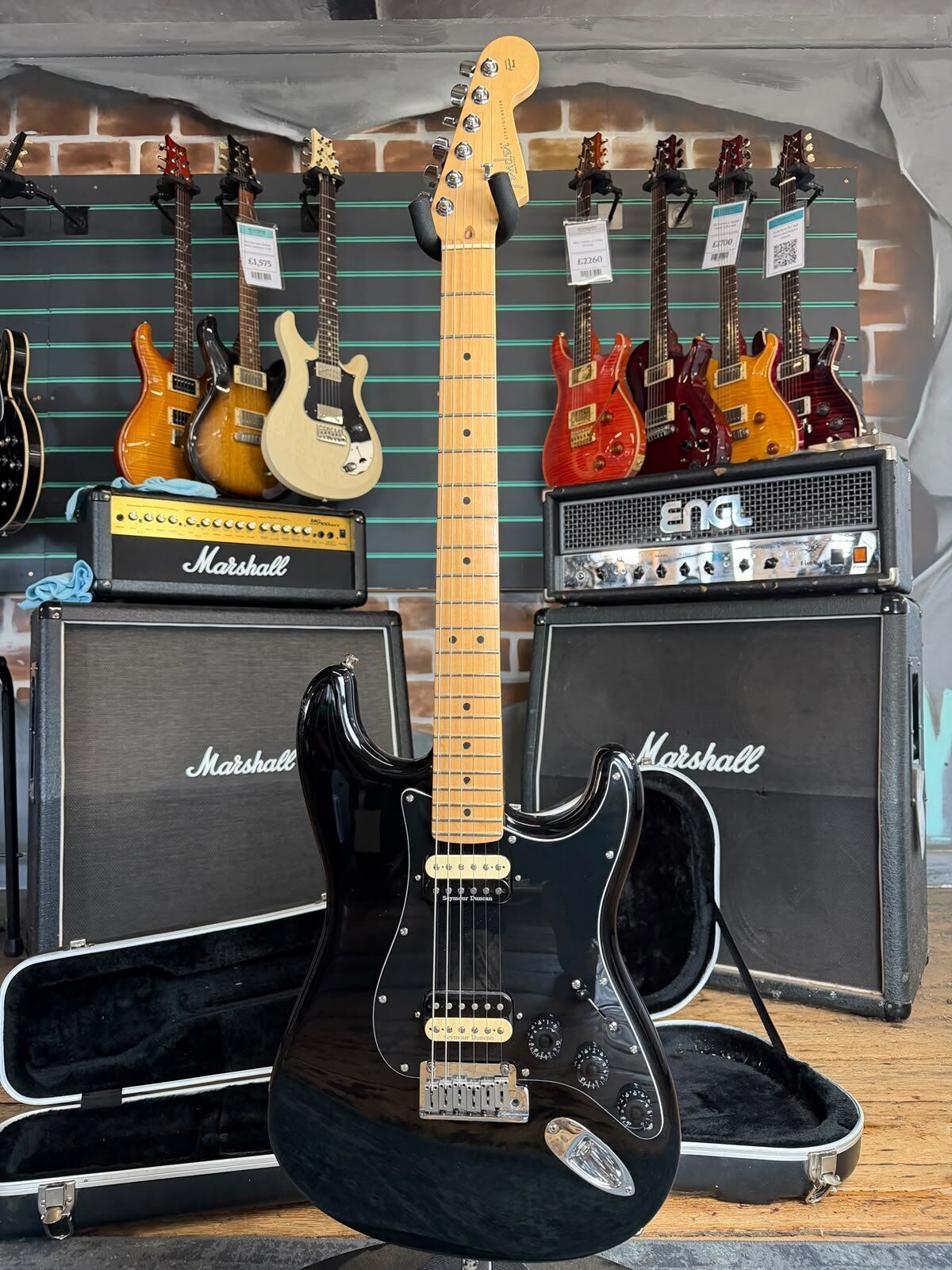 Fender American Stratocaster Black 2005 Electric Guitar w/ Modifications   black - Refurbished