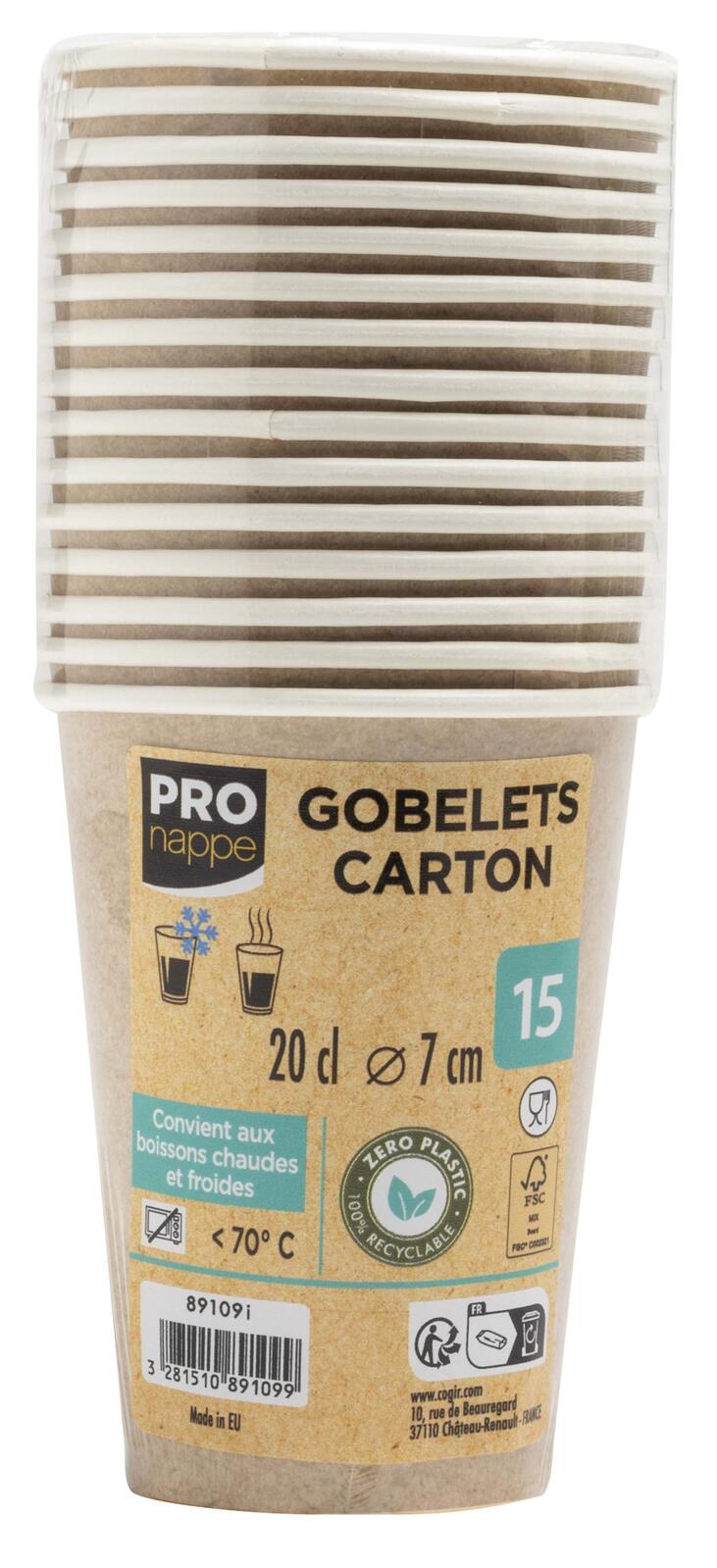 PROnappe Einweg-Kaffeebecher, braun 200 ml 89109I