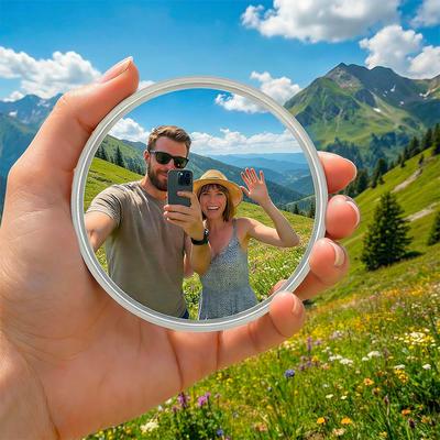 Fusion Finds Travel Pocket Makeup Mirror HD Compact Handheld Mirror With Anti Smudge Surface Travel Pocket Makeup Mirror HD Compact Handheld Mirror With Anti Smudge Surface