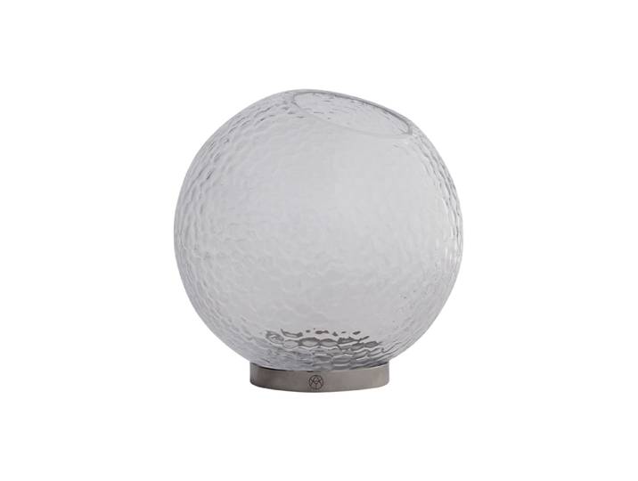 Design Vase „Globe Bubbles“ - Klar/Silver Ø 21 cm x H 21 cm AYTM