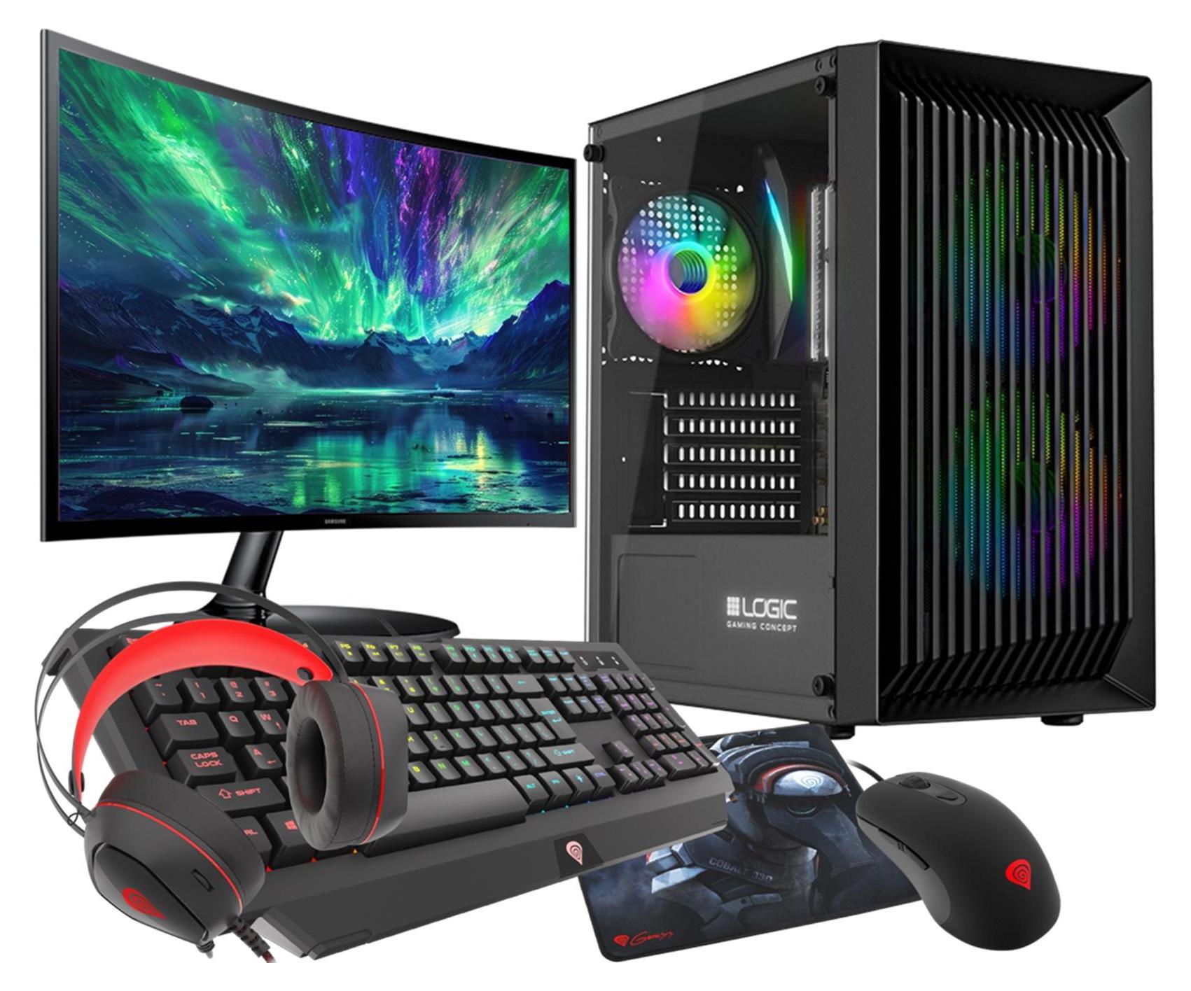 VIST Gaming PC Komplett Set R7 5700G 16GB RX VEGA SSD 1TB WIFI Win 11 LCD 24"