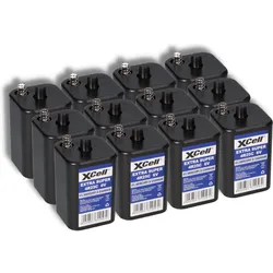12x XCell 4R25C Blockbatterie 6V 9,5Ah – passend für Baustellenleuchten, Warnlampen & Weidezaun