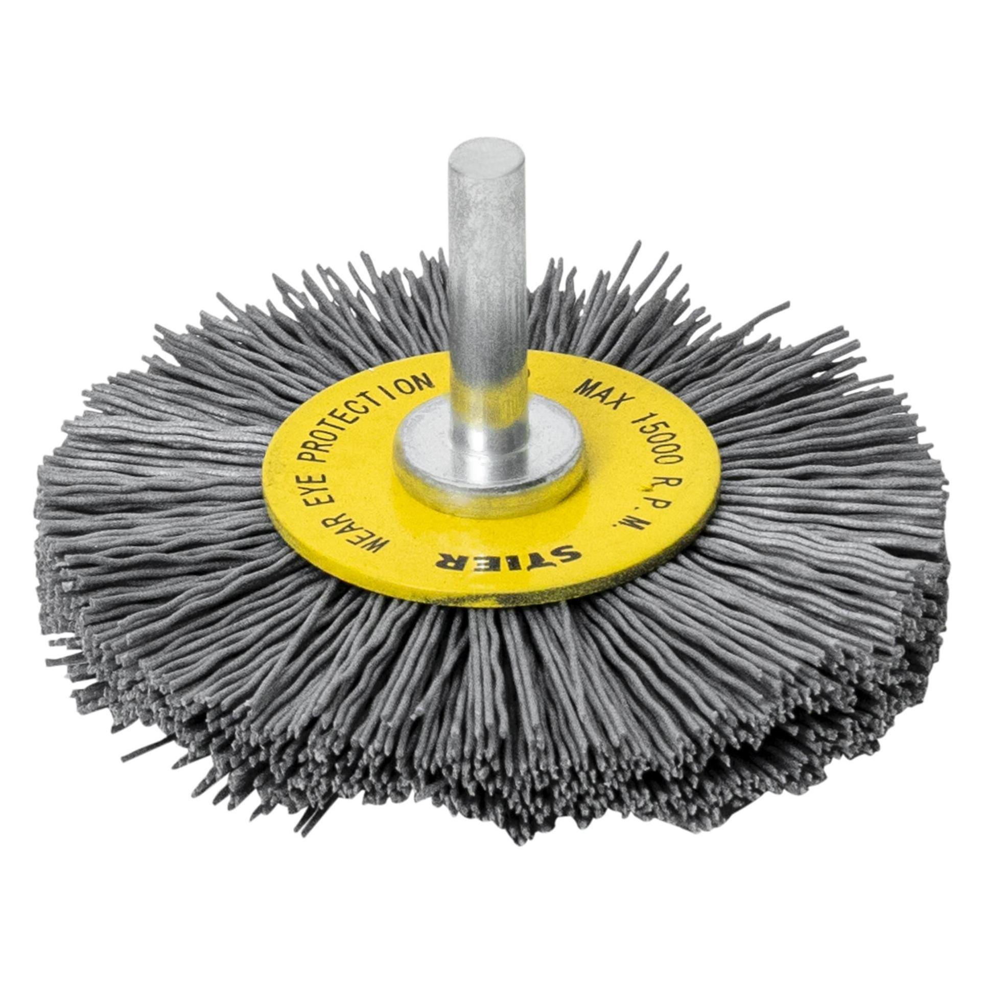 Stier Rundbürste Ø 75 mm, Schaft-Ø 6 mm, 0,6 mm, gewellt, Siliziumkarbid (85517106)