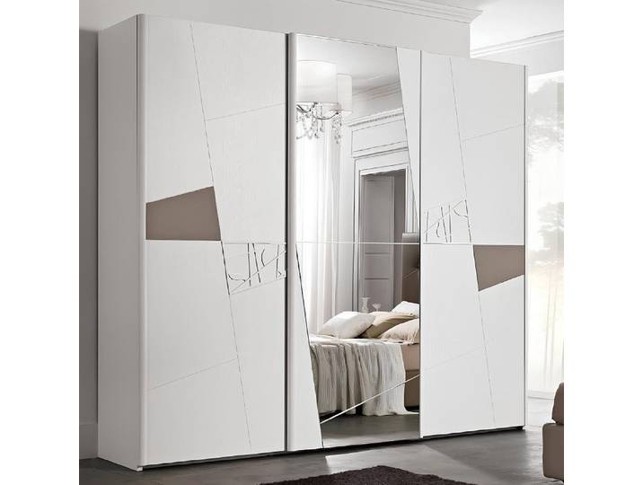 Xlmoebel Kleiderschrank Luxus-Kleiderschrank aus Holz mit schwebenden Türen (1-St., Kleiderschrank) Hergestellt in Italia