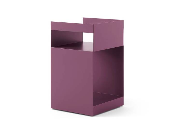 &Tradition - Rotate Beistelltisch SC73, 59 x 35 cm, Stahl, dark plum