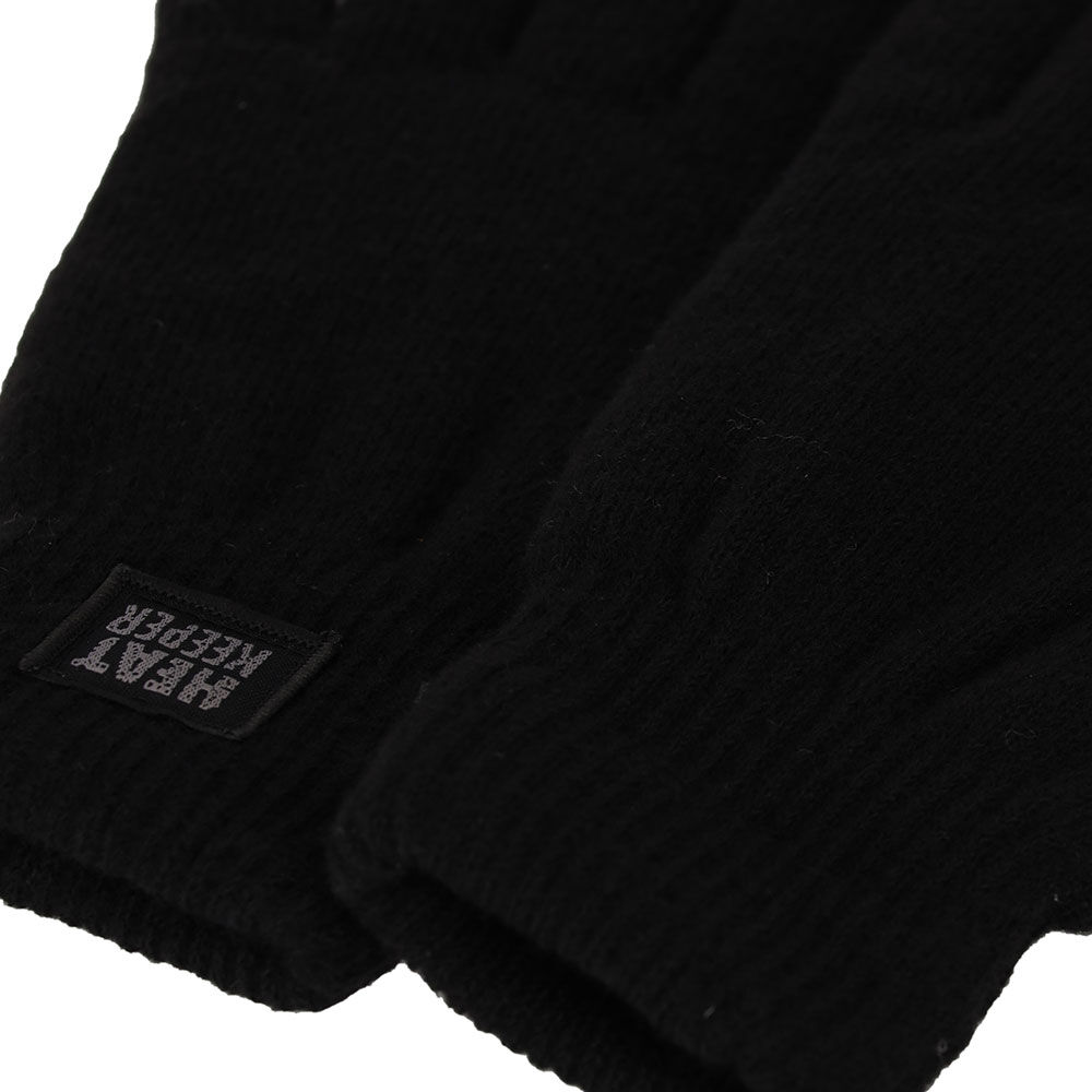 Thermohandschuhe HEATKEEPER, Damen, schwarz, Strick, Materialmix, Handschuhe Thermohandschuhe, Thermo-isolierend, TOG 1.9, atmungsaktiv schwarz Einheitsgröße