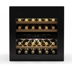 Rhone 36 Duo Weinkühlschrank   36 Flaschen   LED-Steuerung   Push-to-Open   leise Schwarz 36 Flaschen 2 Kühlzonen