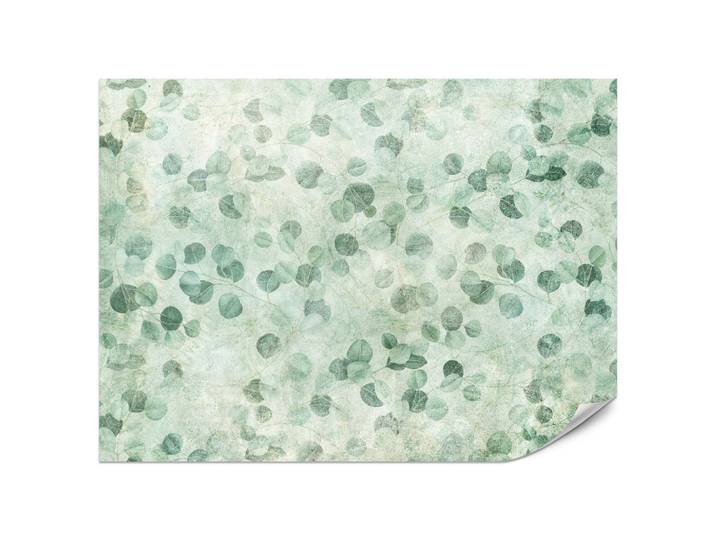 FOTOTAPETE Grüne Blätter Beton Optik Natur 200x140
