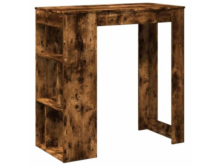 HKLGBVCR Bartisch mit Regalböden, Raucheiche, technisches Holz