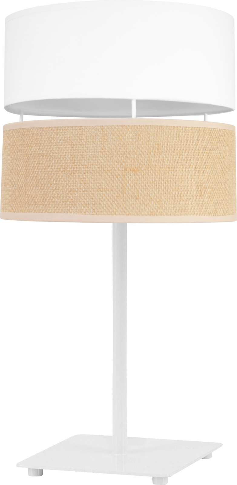 LIGHT HOME LH Tafellamp met jute lampenkap, wit