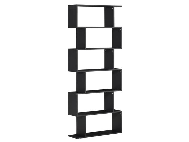 Étagère Homcom à 6 étagères en bois en forme de S 80X24X191 cm