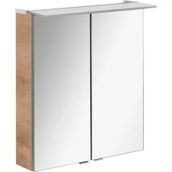 Spiegelschrank B.Perfekt mit LED 2-türig Eichefarben