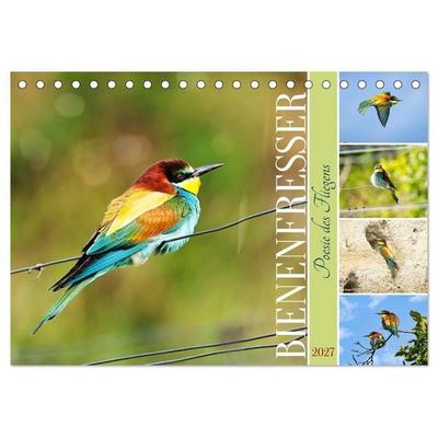Bienenfresser, Poesie des Fliegens (Tischkalender 2027 DIN A5 quer), CALVENDO Monatskalender