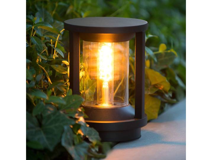 Lucide Borne lumineuse extérieur Cadix, noir, Aluminium, Luminaire extérieur