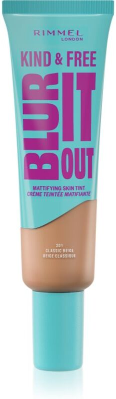 Rimmel Kind & Free Blur It Out lightweight tinted moisturiser SPF 20 shade 201 Classic Beige 30 ml