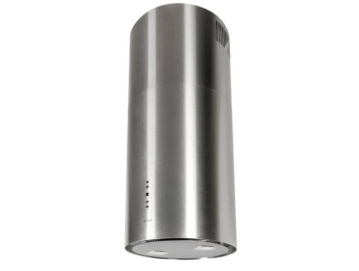 GURARI Inselhaube 36 cm GCH I 385 Runde Dunstabzugshaube Umluft/Abluft Serie IS PRIME N Runde Dunstabzugshaube Umluft/Abluft, Energieeffizienzklasse A Deckenmontage Haube 36 cm aus Edelstahl 1000m³/h