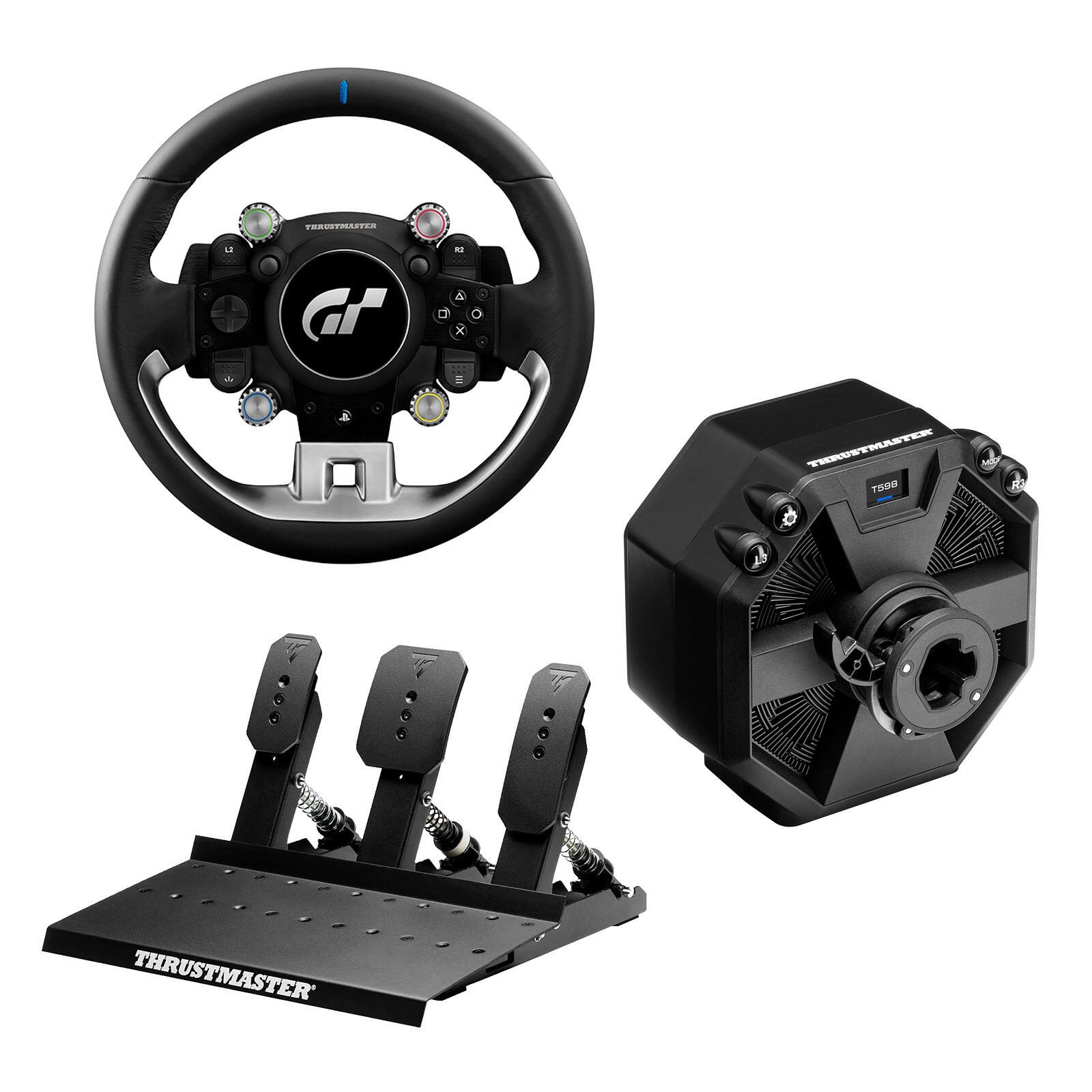 Thrustmaster Racing Bundle T598 PS5 Basis GT Lenkrad Pedals III LC 4160910_4060468_4060384