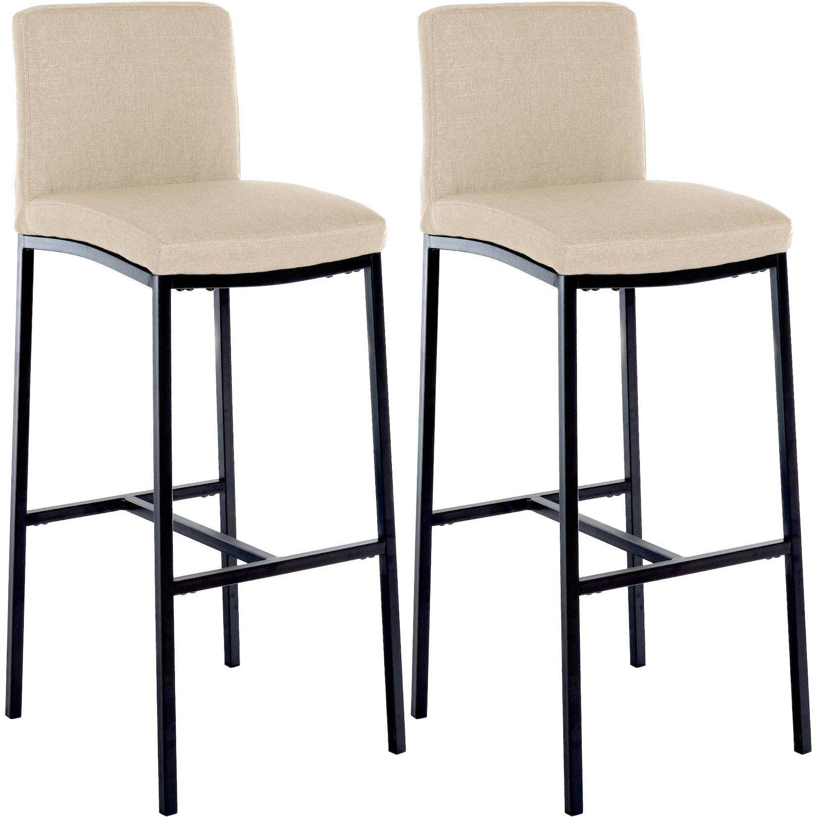 CLP 2er Set Barhocker Freeport Stoff B Farbe: creme, Material: Stoff