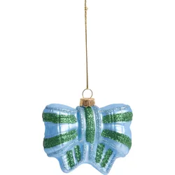 Bombka Ribbon niebieska
