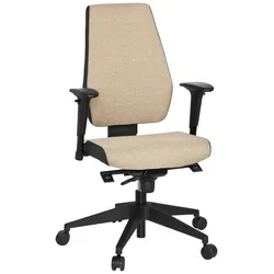 Drehstuhl Pro-Tec 500 Schwarz/Dunkelgrau/Beige