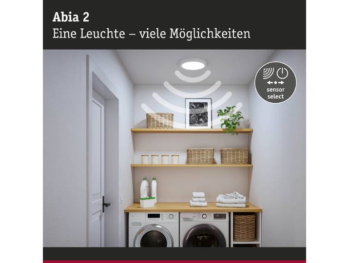 Plafonnier Abia Type C Ø 30cm Blanc/Blanc Matériau : Matière plastique Type de matière synthétique : Polycarbonate LED Module LED