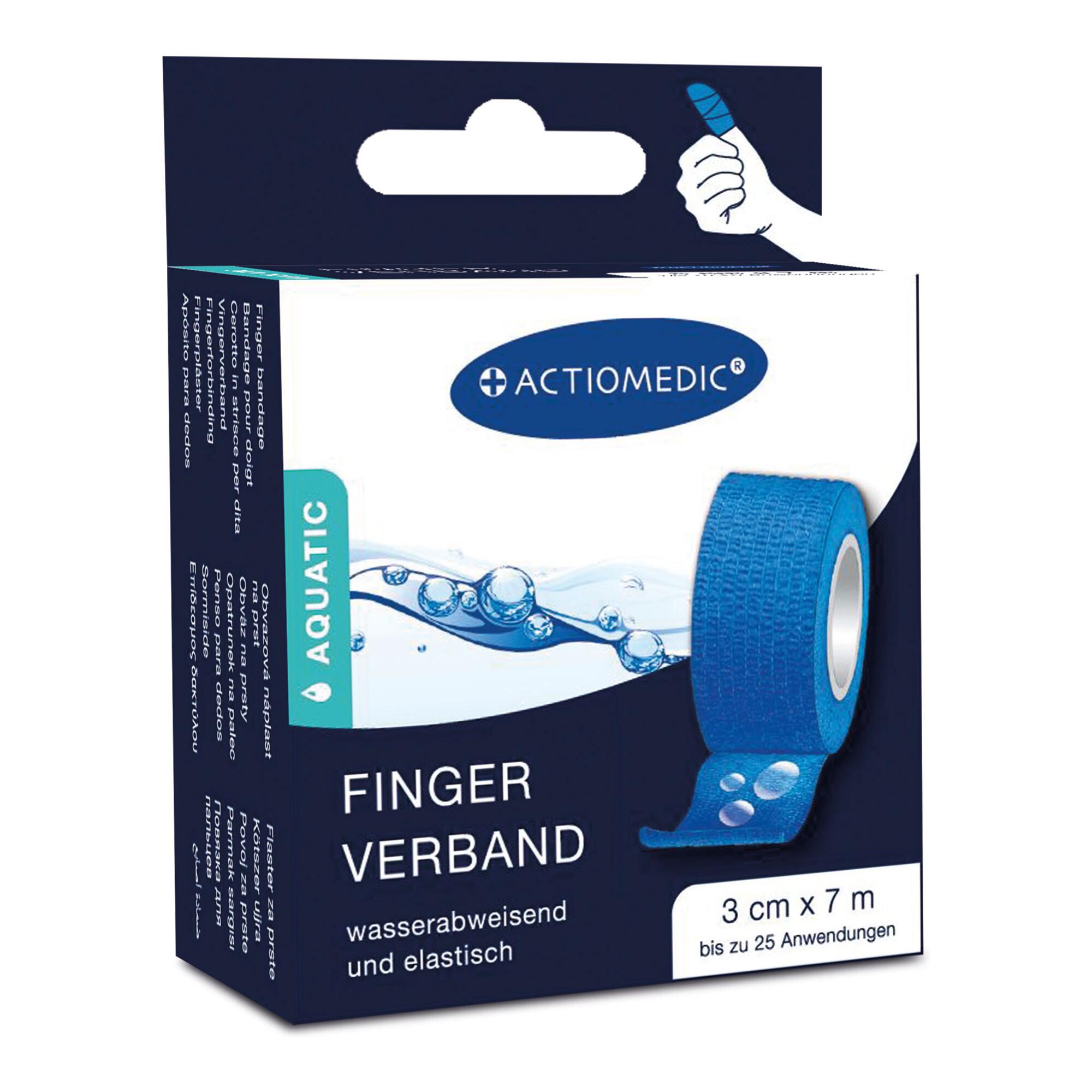 GRAMM medical Actiomedic aquatic Schnellverband, blau, 3 cm x 7 m, selbsthaftend (120.003.00001)