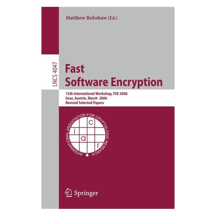 Springer Fast Software Encryption (Englisch, Softcover) (63505000)