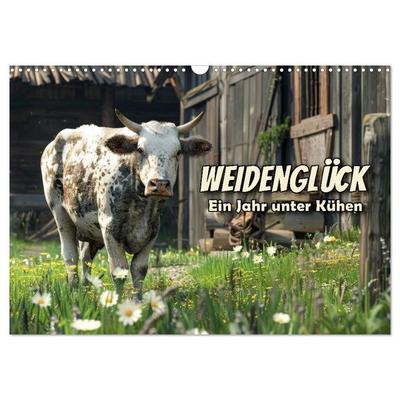 Weidenglück: Ein Jahr unter Kühen (Wandkalender 2026 DIN A3 quer), CALVENDO Monatskalender