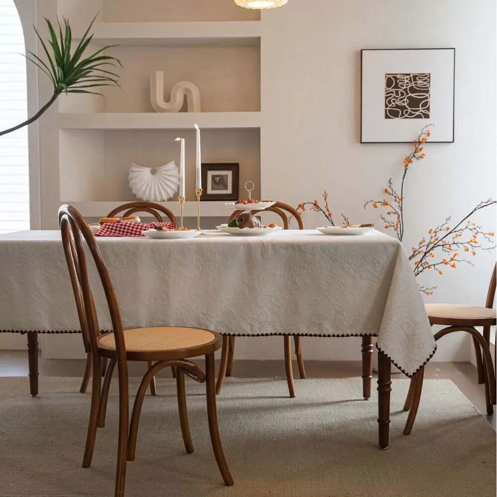 INF Nappe de table unie de luxe à la française - Élégance et protection pour votre table XXL